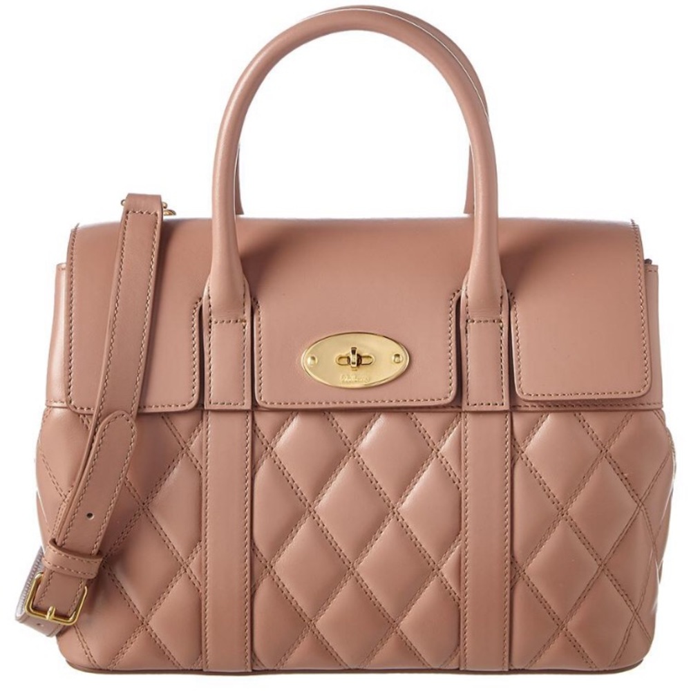 Mulberry small bayswater quilted calfskin leather
